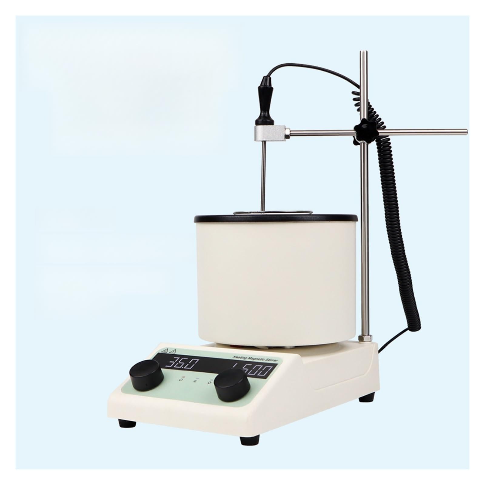 LNHHG Digital Hot Plate 1L Magnetic Stirrer Heating Stirring Pot Laboratory Constant Temperature Digital Display Vortex Mixer Hot Plate 1500RPM(Básico)