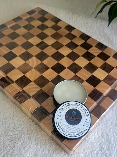Cera para tabla de cortar, acondicionador de madera 100% natural blanco en envase redondo 2x2x2 pulgadas miniatura 7