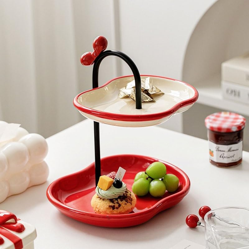 Multi Layer Ceramic Fruit Platter The Coffee Table in The Living Room Has A Snack Plate A Candy