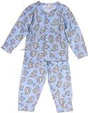 Schlafanzug Pyjama Flanell Molton Stoff Baby Set Hemdchen Hose Anzug, Größe: 68/74, Farbe: Blau