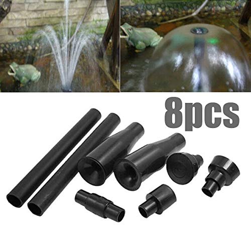 8 stuks Fountain Pump Nozzle Set Multifunctionele Plastic Waterfall Garden sproeikoppen for zwembad Pond Fountain dompelpomp Accessoires voor fonteinfonteinen in de tuin - Image 3