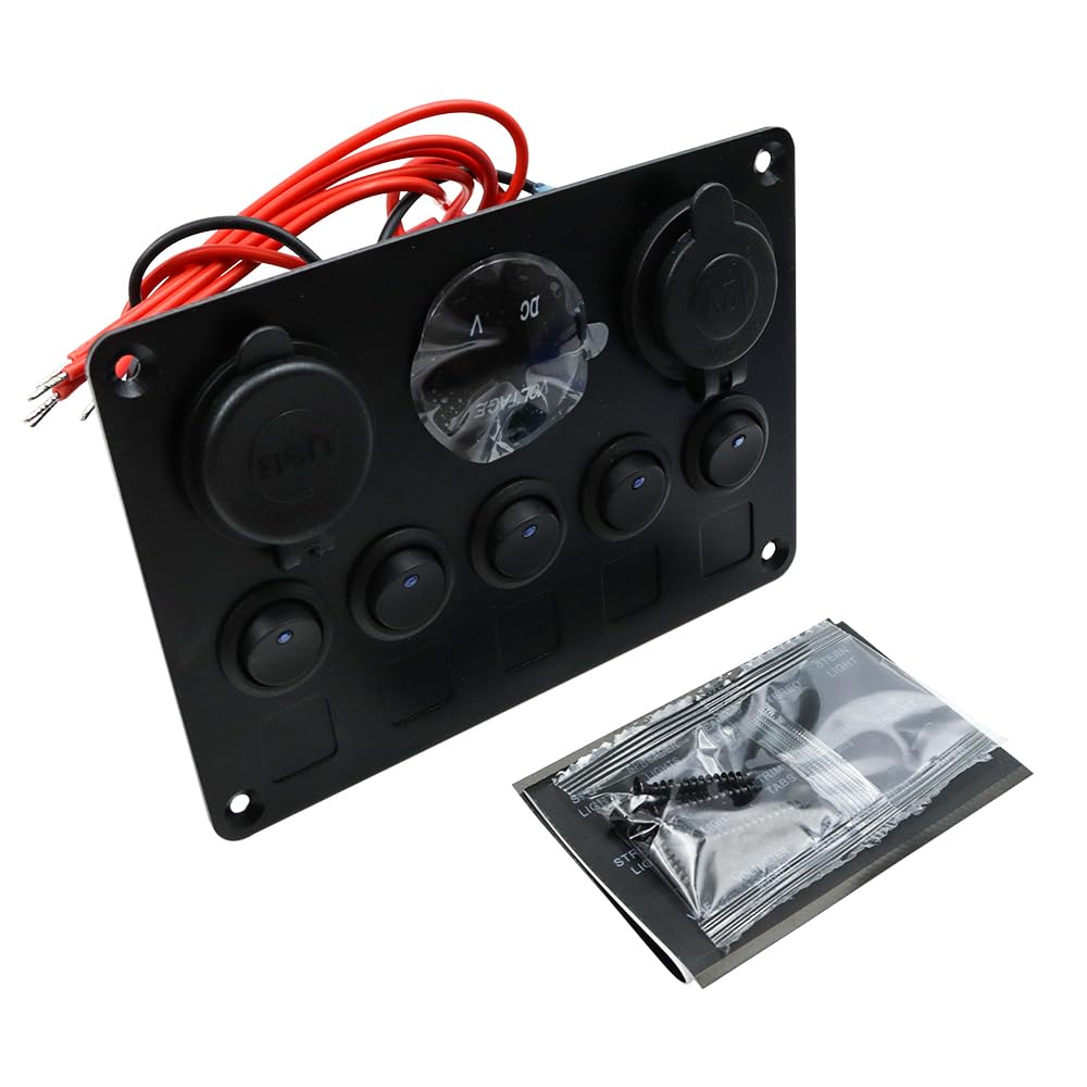 Double Port USB Prise Chargeur Voiture étanche panneau 12V pour camping-car