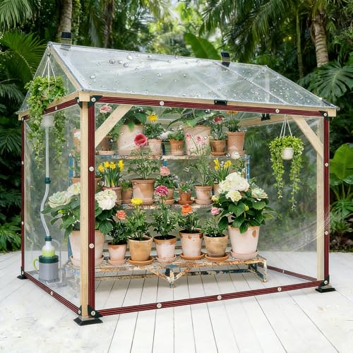 Toldo impermeable transparente con protección UV y argollas antidesgarro 2