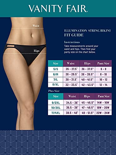 Image of Vanity Fair Women's Illumination String Bikini Panties, Silky Stretch & Satin Trim