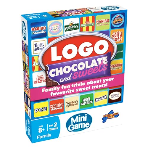 Drumond Park Logo Chocolate & Sweets Mini Board Game | Fun for Groups – Adults & Families | Travel-Size Trivia Game | Perfect for Parties & Game Nights