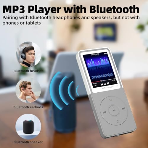 MP3 Player with Bluetooth 5.3, 1.8" Screen, Color-Block Music Player - image 4