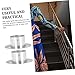 HOLIDYOYO 2pcs Sturdy Metal Handrail Brackets for Stair Railing Easy to Install Support for Balusters and Corridors Heavy-Duty Fixing Tools