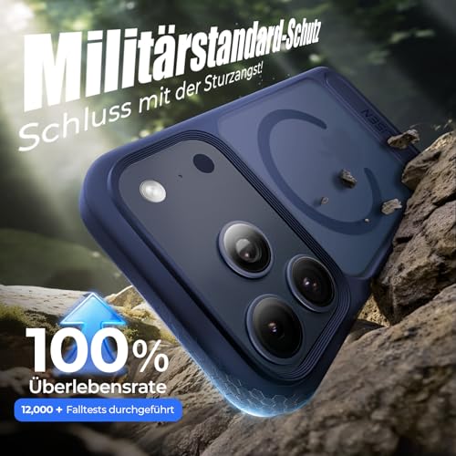 Coque iPhone Pro Max bleu LISEN finition premium silicone