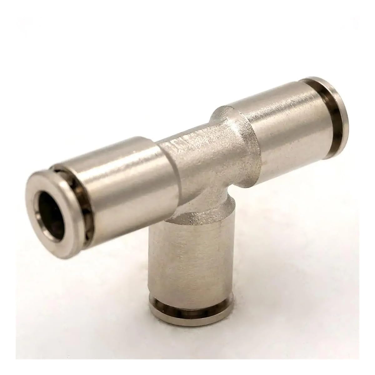 Rvblrdse One Color Fit Tube O/D 6Mm Pneumatic Nickel Brass Tee 3 Way Push In Connector Union Quick Release Air Fitting Plumbing