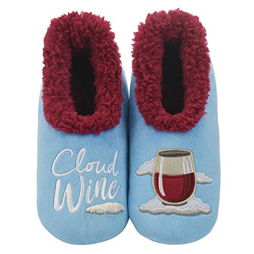 Snoozies Pairables Sherpa-lined Slipper Socks - Fuzzy and Cute Slippers for Women with Non-Slip Sole - Ladies Warm Slippers