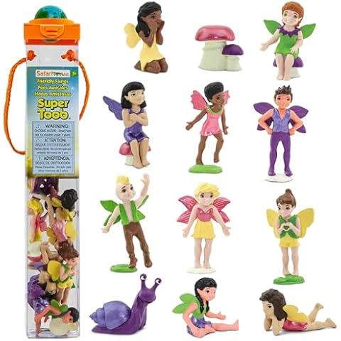 Safari Ltd. Friendly Fairies Super TOOB - 10 Adorable Fairy Figurines - Detailed Hand-Painted Toy Figures For Boys, Girls & Kids Ages 3+ Cover