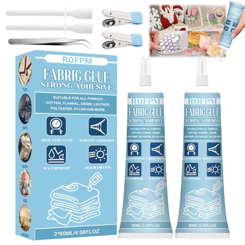 Pegamento Textil Extrafuerte, Pegamento para Tela, Transparente Fuerte, Lavable a Máquina, Cuero, Adhesivo de Tela Líquida, Adhesivo para Tejidos, Algodón, Cuero, Vaqueros