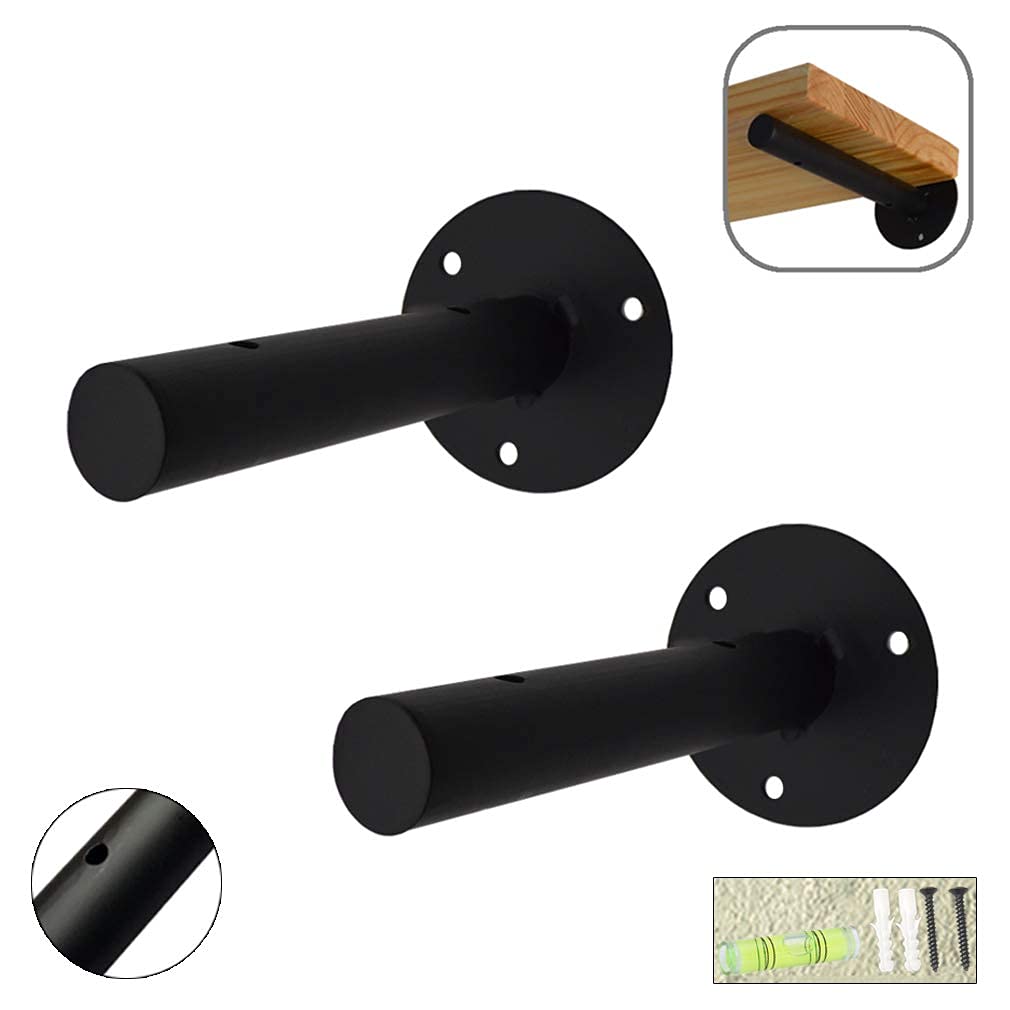 Supports d'étagère cachés en fer métallique pour rayonnage flottant vintage de salon