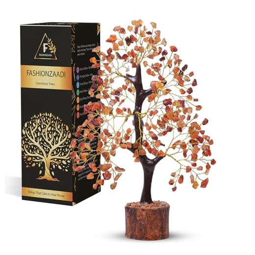 FASHIONZAADI Carnelian Crystal, Money Tree, Chakra Decor, Tree of Life, Feng Shui Decor, Crystals and Stones, Gemstone Tree, Crystal Tree, Good Luck Gifts