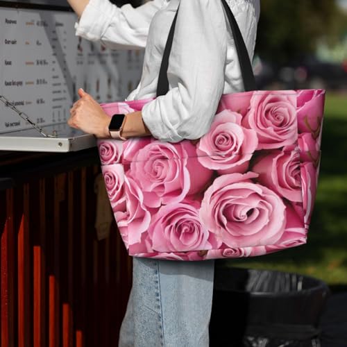 Sac de plage rose grand format pour ne plus manquer de place en vacances