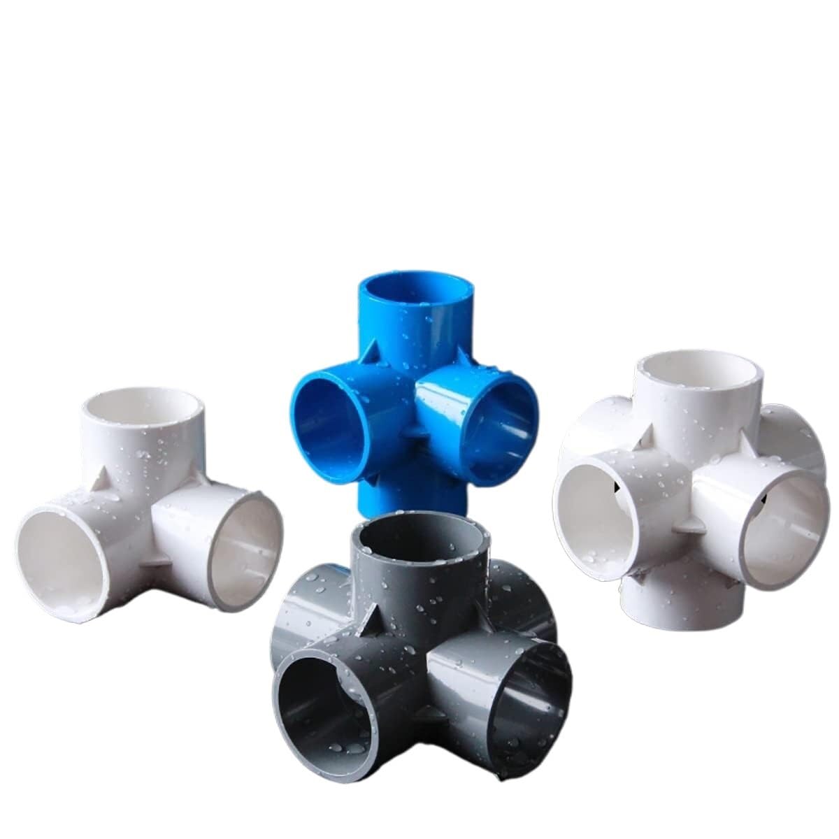 Schlauchadapter, Schlauchrohrverbinder, 1 Stück, PVC-3-Wege-Winkelverbinder, metrisch, 20, 25, 32, 40, 50 mm, lösungsmittelgeschweißte Druckrohrverschraubungen, Aquarium, Teich, Pool, Gartenrohr, DIY-