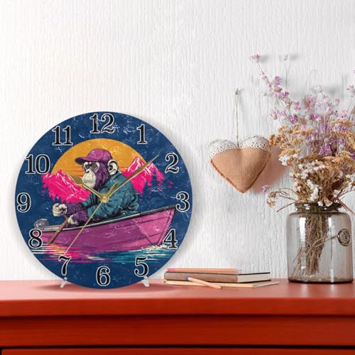 Horloge murale bleu marine de 25,4 cm pour cuisine