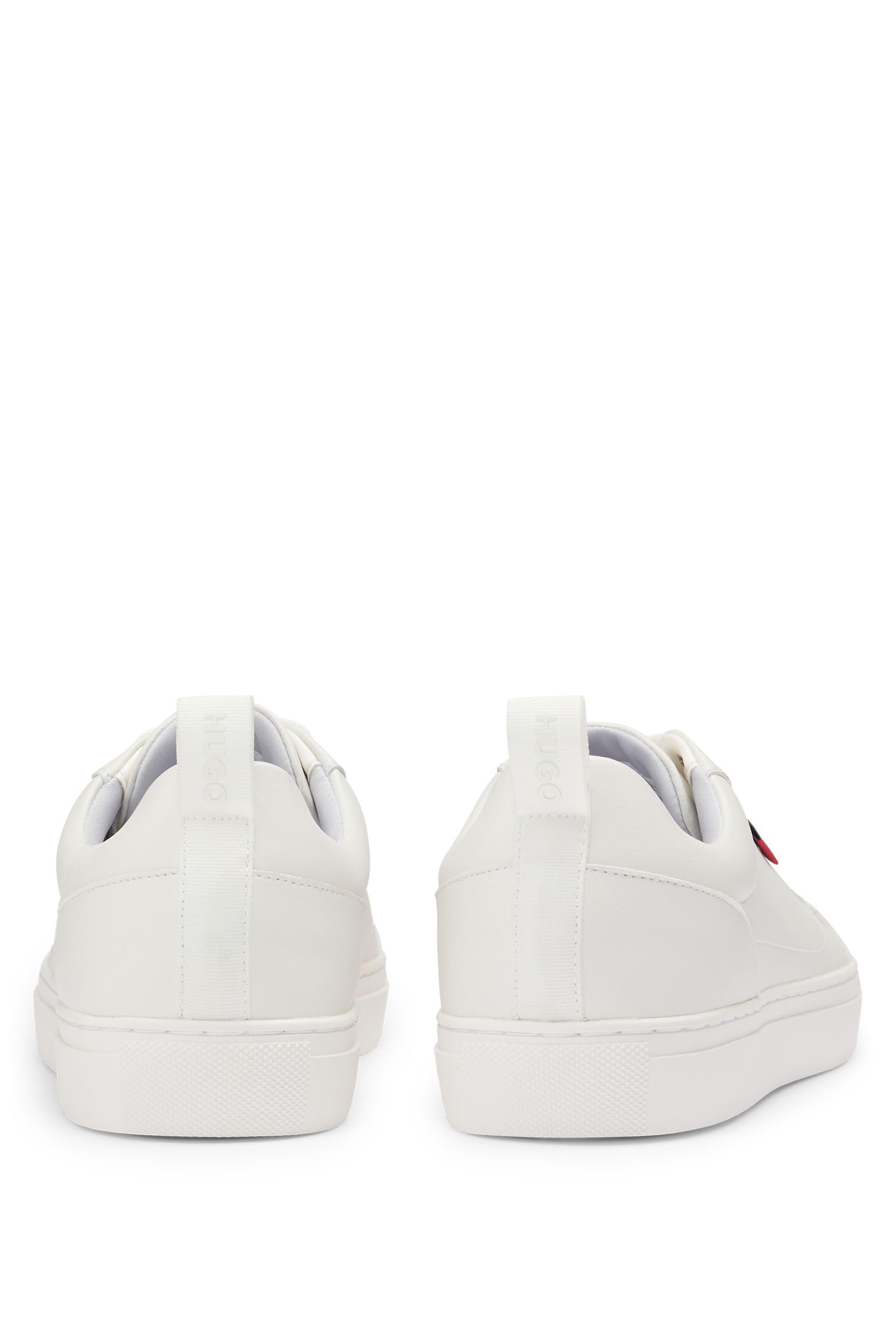 HUGO Herren Morrie Tenn Sneakers aus Kunstleder mit rotem Logo-Etikett Größe