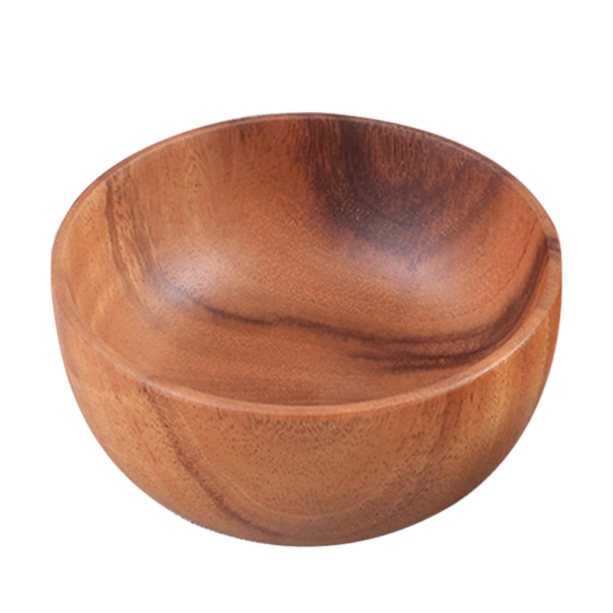 Cabilock Wood Bowl Height for Noodle Rice and Soup Storage Smooth Surface Lightweight Design for Use