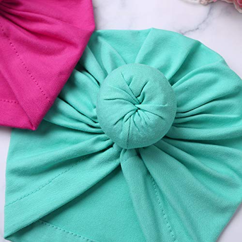 Image of YiZYiF Newborn Baby Turban Soft Rabbit Ears Hospital Hat 3Pack