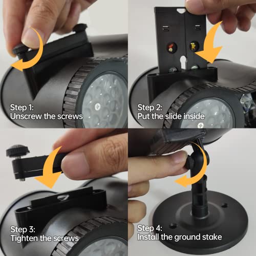 Halloween Christmas Projector Lights Outdoor 2-In-1 Waterproof Ocean Wave Projector Lights 26 Hd Effects 3D Pattern & Ocean Wave With Rf Remote Control For Xmas Thanksgiving Holiday Party Garden Decor #TOP4