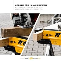 STRONGBOLD Arbeitsbock 2er-Set H700, Schwerer Sägebock für multifunktionale Anwendungen, einschließlich Metall und Brennholz, ideal für den Werkbankaufbau, mit kompaktem Design – Ansicht 5