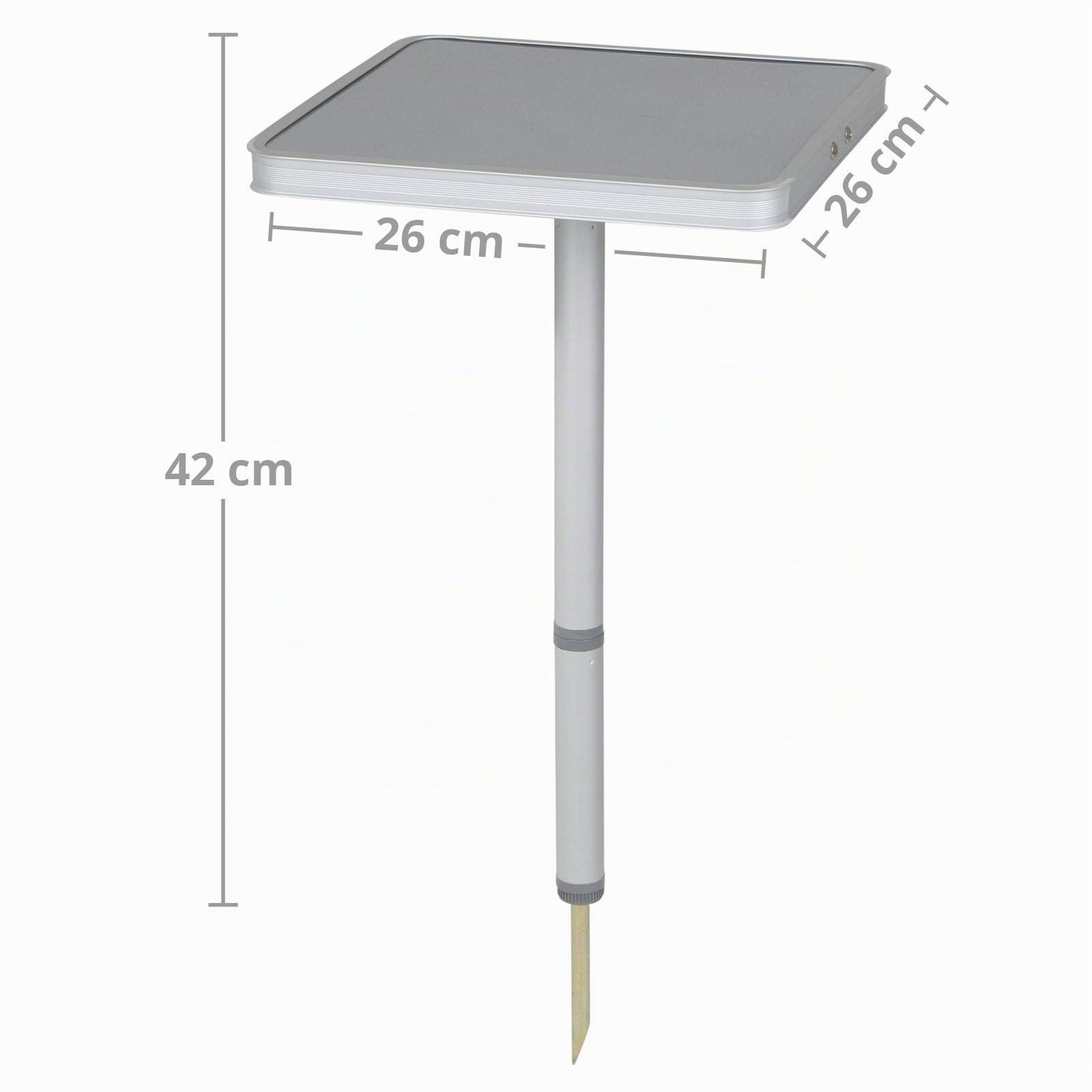 Bo-Camp - Table piquet - Pied démontable - 26x26x42 cm