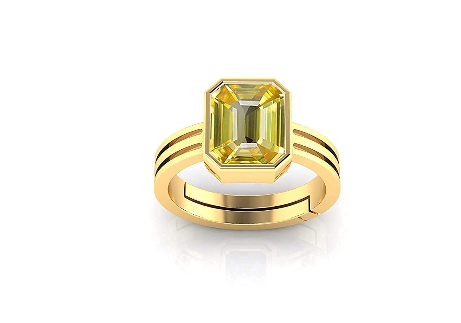 Anuj Sales 16.25 Ratti 15.00 Carat Unheated Untreatet A+ Quality Natural Yellow Sapphire Pukhraj Gemstone Gold Plated Ring for Womens and Mens (Lab Certified) (B092VTVVNM) Amazon Price History, Amazon Price Tracker
