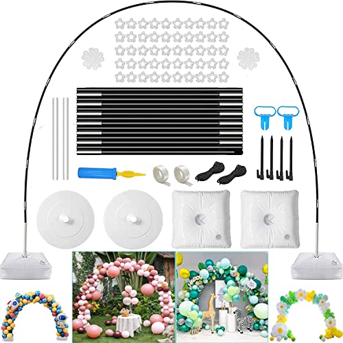 Q-WOOFF Arche Ballon,Arche Ballon Anniversaire, Kit Arche de ballon de Taille Libre de 3 m, pour Decoration Anniversaire, Mariage, Ballon de Fête ,Réutilisable Intérieur et Extérieur Cover