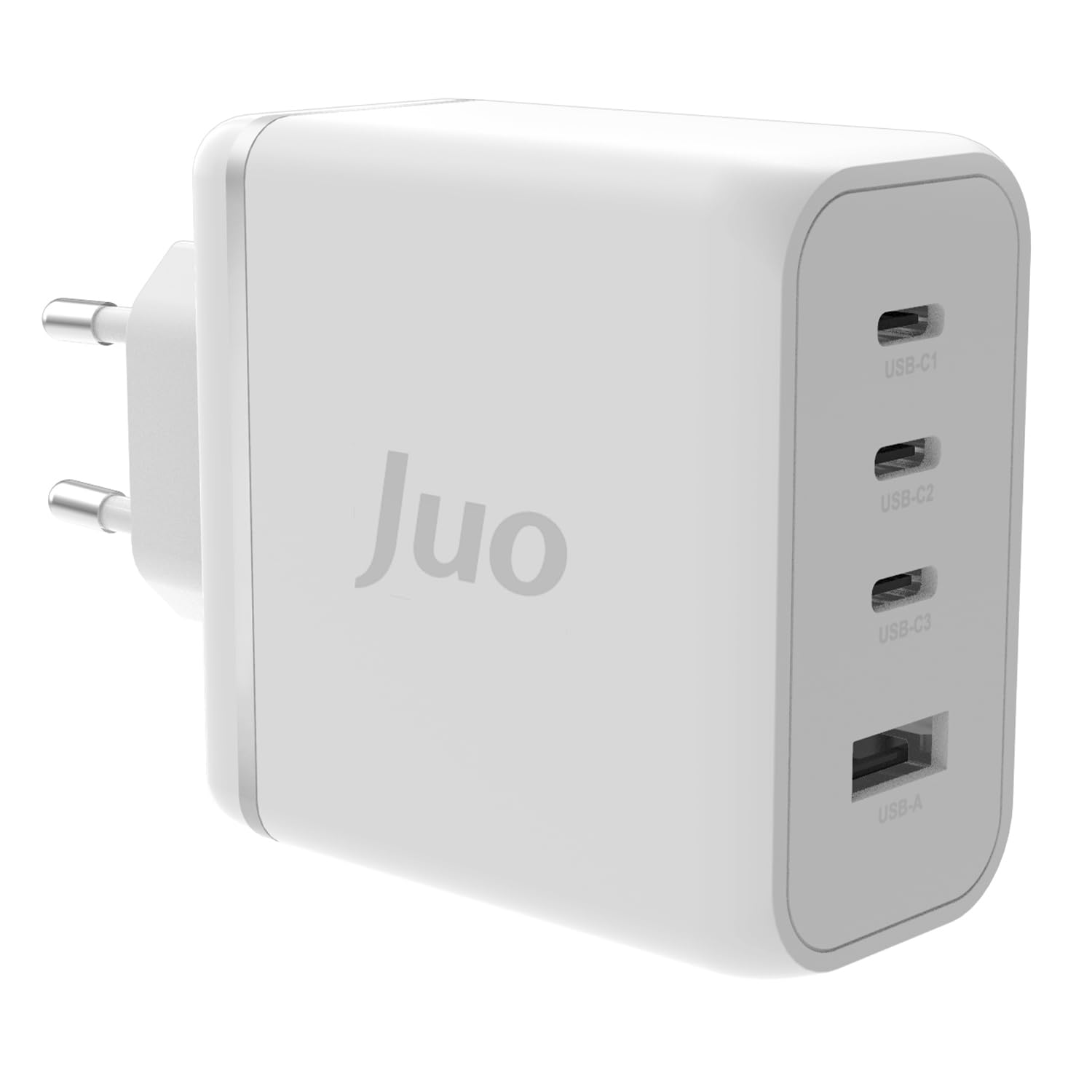 Juo 100W 4 Portlu USB-C + USB-A GaN Şarj Aleti iPhone& Macbook & Notebook Uyumlu PD Type-C Hızlı Şarj Cihazı Beyaz
