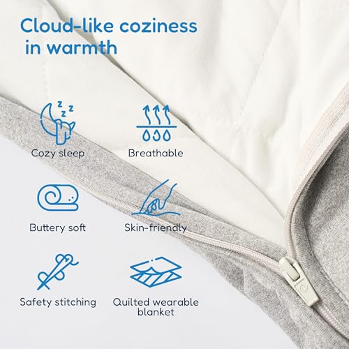totaha toddler sleep sack 10 tog for 2t-3t-4t soft wearable blanket baby sleep bag with 2-way safe zippersfluffy extra large sleeping sacks grey