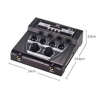 小型カラオケアンプ　ミキサー Tデスクトップ2Uラック19インチサイズコンパクトパワー