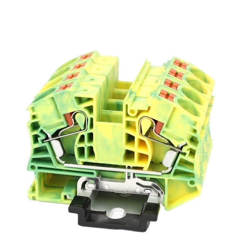 Morsettiera per guida modulare di terra PT16-PE | Connettore per cavo elettrico da 16 mm², terminali push-in di messa a terra(5 Pcs)