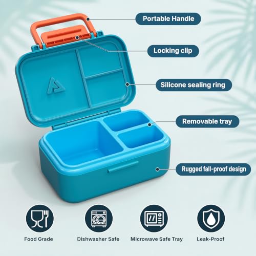 Image of Bento Lunch Box 1283ML / 43 oz with 391 ML / 13 oz Food Jar, Ice Pack