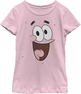 Nickelodeon Spongebob Squarepants Patrick Big Face Girls Short Sleeve Tee Shirt