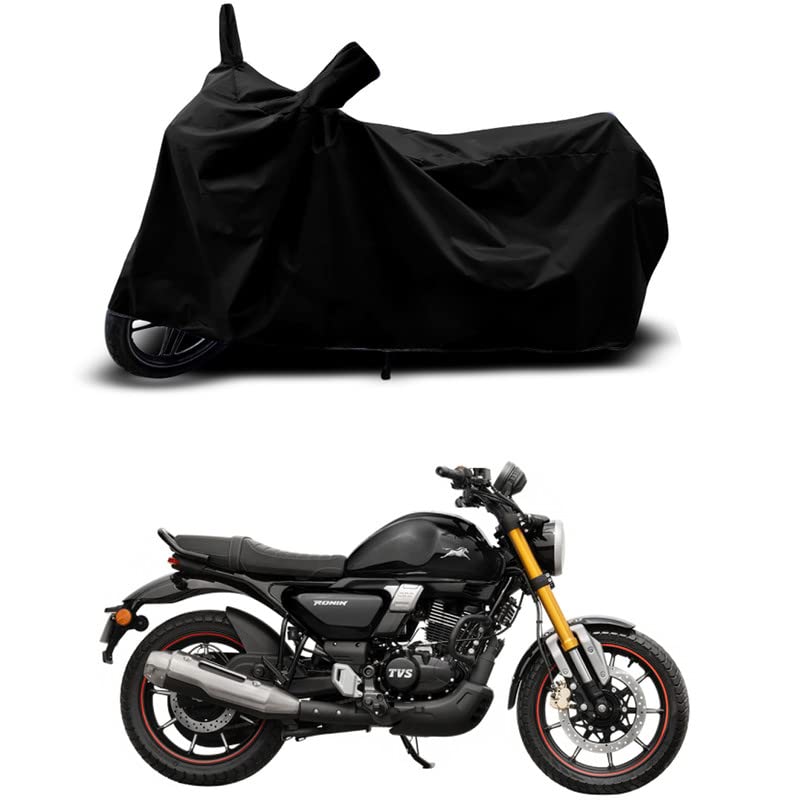 Image of 100% Scratchproof /UV-Rays /Heat Protection /Birds Dropping /Water Resistant /Dust Proof /Waterproof /Full Bike Scooty Two Wheeler Body Cover Compatible for Ronin DS All Varients[Black]