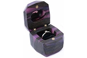 Exquisite Black Wood and Epoxy Engagement Ring Box: Snitch-Style Haven for Precious Memories