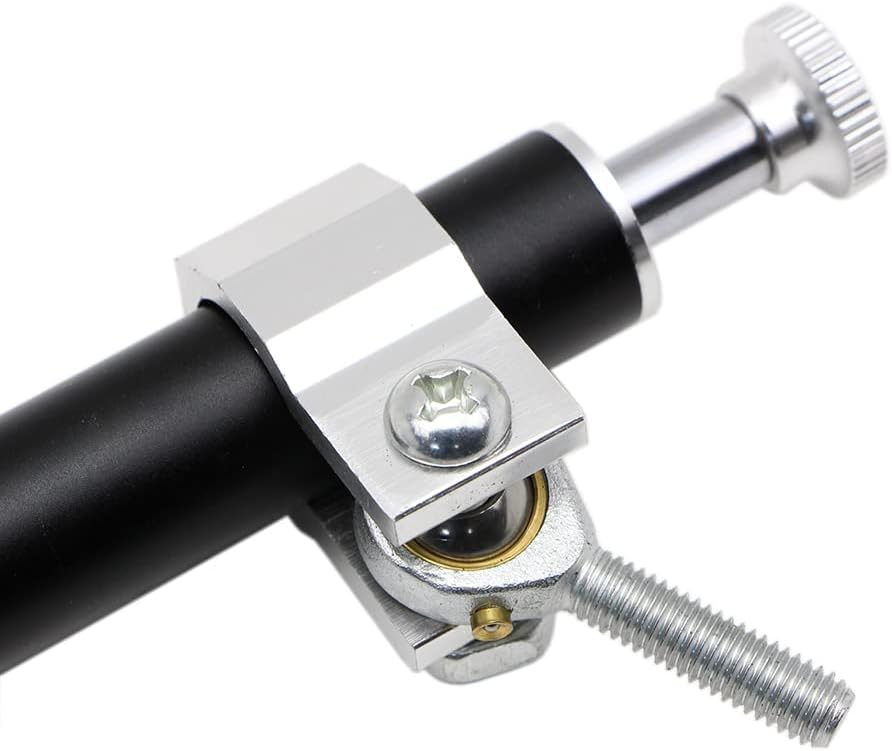 Dreamseek 13"(330mm) Universal Motorcycle Steering Damper for Harley Honda Yamaha Kawasaki Suzuki Aprilla KTM BMW Ducati Sportster Touring Scrambler Stabilizer CNC Aluminum (Black)