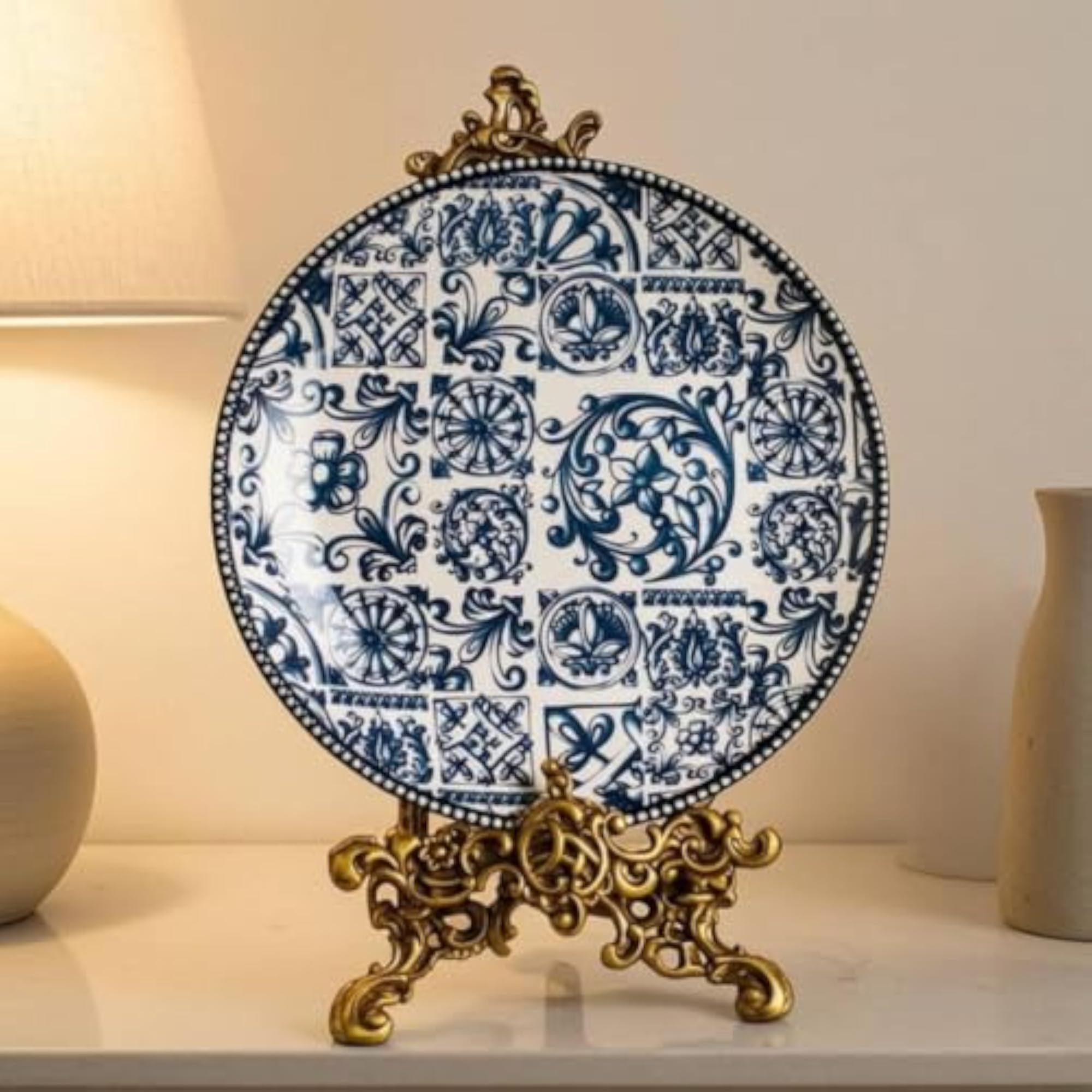 Ornate Brass Easel Stand for Display