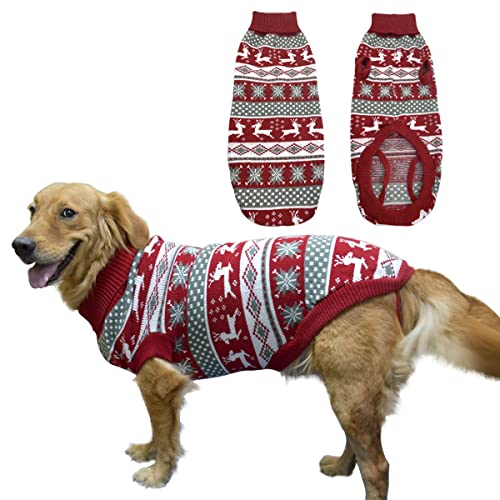 Vehomy Dog Christmas Xmas Winter Knitwear Classic Warm Turtleneck Sweater