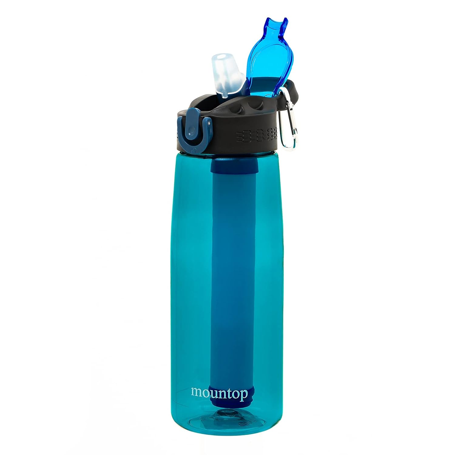 Portable Water Filter Bottle Emergency Water Filtered Bottle with 2