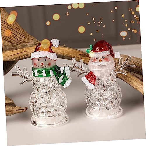 Zerodeko 4 Pcs Iluminação De Natal Estátua De Boneco De Neve De Natal Iluminar a Decoração Do Boneco