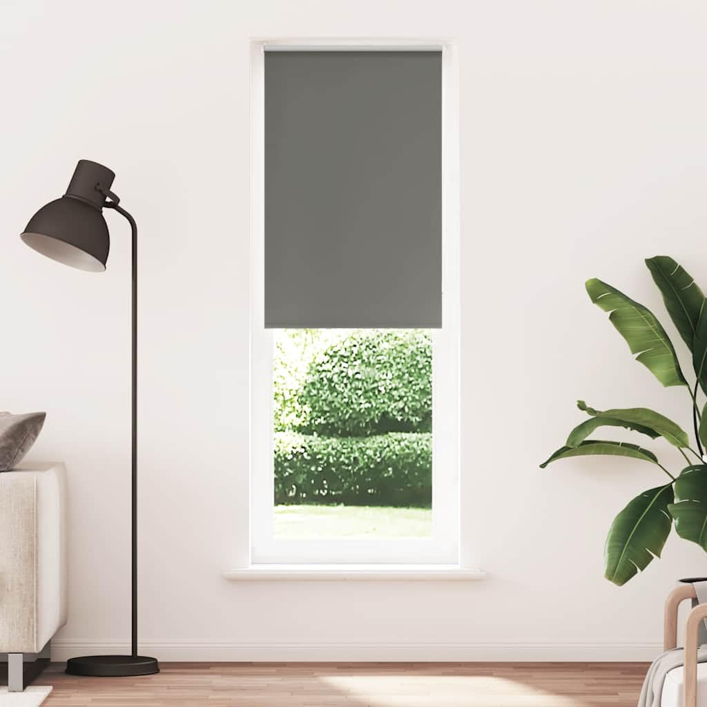 Store Enrouleur occultant Gris en Polyester Largeur Tissu 75,7 cm Hauteur 230 cm avec Supports de Serrage sans perçage pour fenêtre Bureau Maison Salon Protection Solaire et intimité