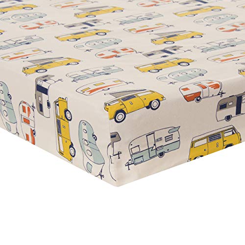 Glenna Jean Happy Camper Mini Crib Sheet, Beige, Mini #TOP1