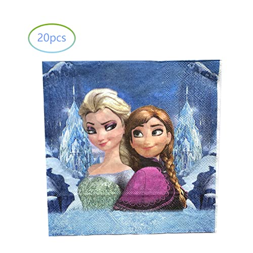 Hysnol Frozen Birthday Party Supplies, Include 20 Plates And 20 Napkins, Frozen Birthday Party Decorations #TOP3