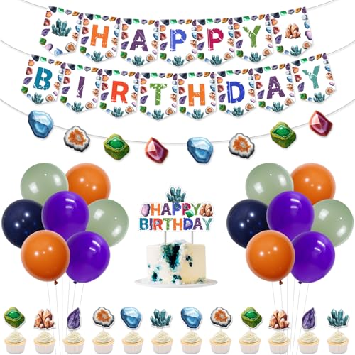 Décoration géologique en cristal pour réussir un anniversaire enfant