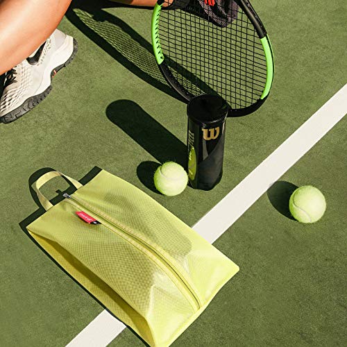 Image of pack all Shoe Bag for Travel, Water-Resistant Shoe Pouch for Gym, Odor-Resistant Soccer Cleats Bag for Sport (Mustard, 1-Pack)