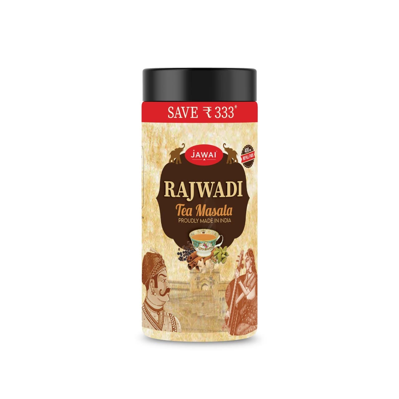 JAWAI Rajwadi Tea (Chai) Masala - 400 Gms | New Reusable Jar Packing (B08N4HF9D9) Amazon Price History, Amazon Price Tracker