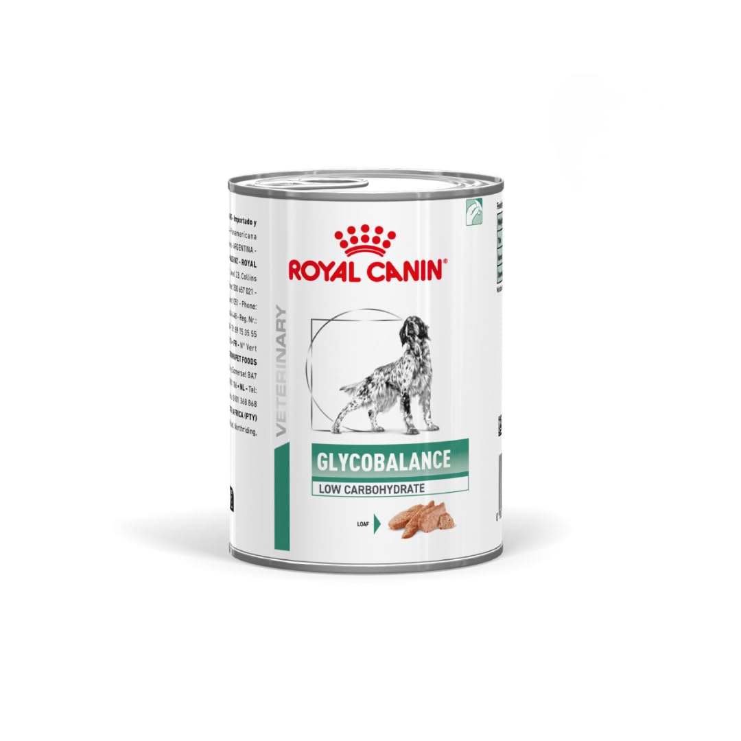 ROYAL CANIN Veterinary Glycobalance Bajo en Carbohidratos Paté | 12 x 410 g | Alimento dietético Completo para Perros | Bajas calorías