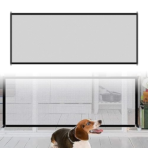 Cancello Sicurezza Cani Gatti Animali Domestici,180x72 Cm, Scale Porte Esterno Recinto, Portatile Pieghevole Universale, Cancelletto per Bambini Estensibile,Porta Divisorio Cancelletto Interno Esterno